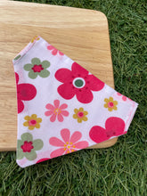 Load image into Gallery viewer, Pink Flower Print Pet Bandanas & Matching Scrunchies