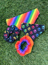 Load image into Gallery viewer, Paw Pride - Pet Bandanas & Matching Scrunchies