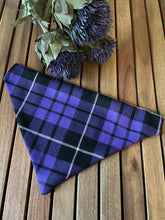 Load image into Gallery viewer, Thistle do nicely Purple Tartan pet bandana