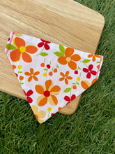 Load image into Gallery viewer, Blooming Lovely Bright Orange Flower - Pet Bandana & Matching Scrunchie
