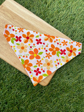 Load image into Gallery viewer, Blooming Lovely Bright Orange Flower - Pet Bandana & Matching Scrunchie