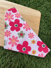 Load image into Gallery viewer, Pink Flower Print Pet Bandanas & Matching Scrunchies