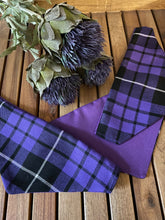 Load image into Gallery viewer, Thistle do nicely Purple Tartan pet bandana
