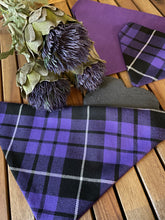 Load image into Gallery viewer, Thistle do nicely Purple Tartan pet bandana