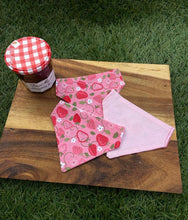 Load image into Gallery viewer, Pink strawberries pet bandana