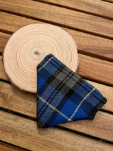 Load image into Gallery viewer, Och aye the blue Blue tartan bandana
