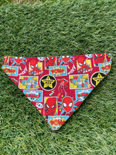 Load image into Gallery viewer, Spider Man Themed Pet Bandanas in Red