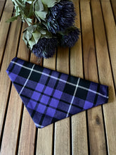 Load image into Gallery viewer, Thistle do nicely Purple Tartan pet bandana