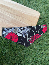 Load image into Gallery viewer, Skull and Rose Pet Bandana