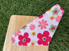 Load image into Gallery viewer, Pink Flower Print Pet Bandanas & Matching Scrunchies