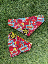 Load image into Gallery viewer, Spider Man Themed Pet Bandanas in Red
