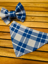 Load image into Gallery viewer, Bonnie blue tartan
