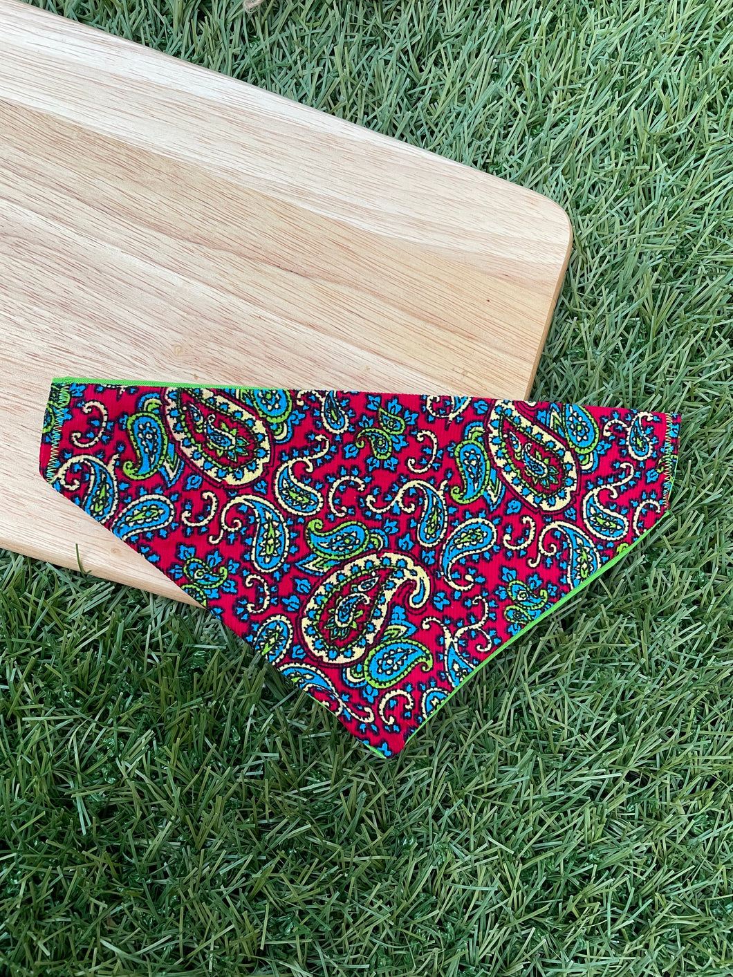 Paisley pattern Pet Bandanas & Scrunchies -  Black and Pink or Pink and Green