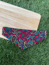 Load image into Gallery viewer, Paisley pattern Pet Bandanas &amp; Scrunchies -  Black and Pink or Pink and Green
