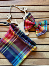 Load image into Gallery viewer, Tutti Frutti Tartan - Pet Bandanas &amp; Matching Bow Ties
