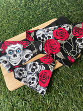 Load image into Gallery viewer, Skull and Rose Pet Bandana
