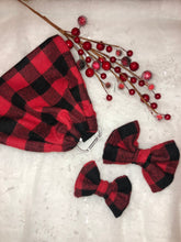 Load image into Gallery viewer, Cosy little Christmas, buffalo plaid treat bag
