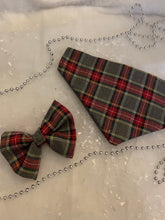 Load image into Gallery viewer, New Years Tartan, grey tartan bandana
