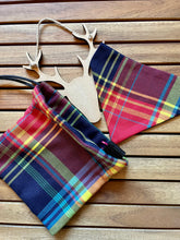 Load image into Gallery viewer, Tutti Frutti Tartan - Pet Bandanas &amp; Matching Bow Ties
