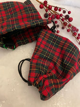Load image into Gallery viewer, Christmas in a tartan, red and green tartan treat bag
