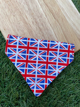 Load image into Gallery viewer, Union Jack Pet Bandana and scrunchie
