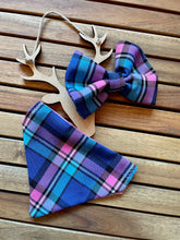 Load image into Gallery viewer, Candy Hearts Tartan -Pet Bandanas &amp; Matching Bow Ties
